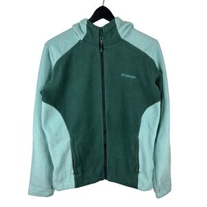 Women’s Y2K Columbia Green Colorblock Fleece Jacket Size L